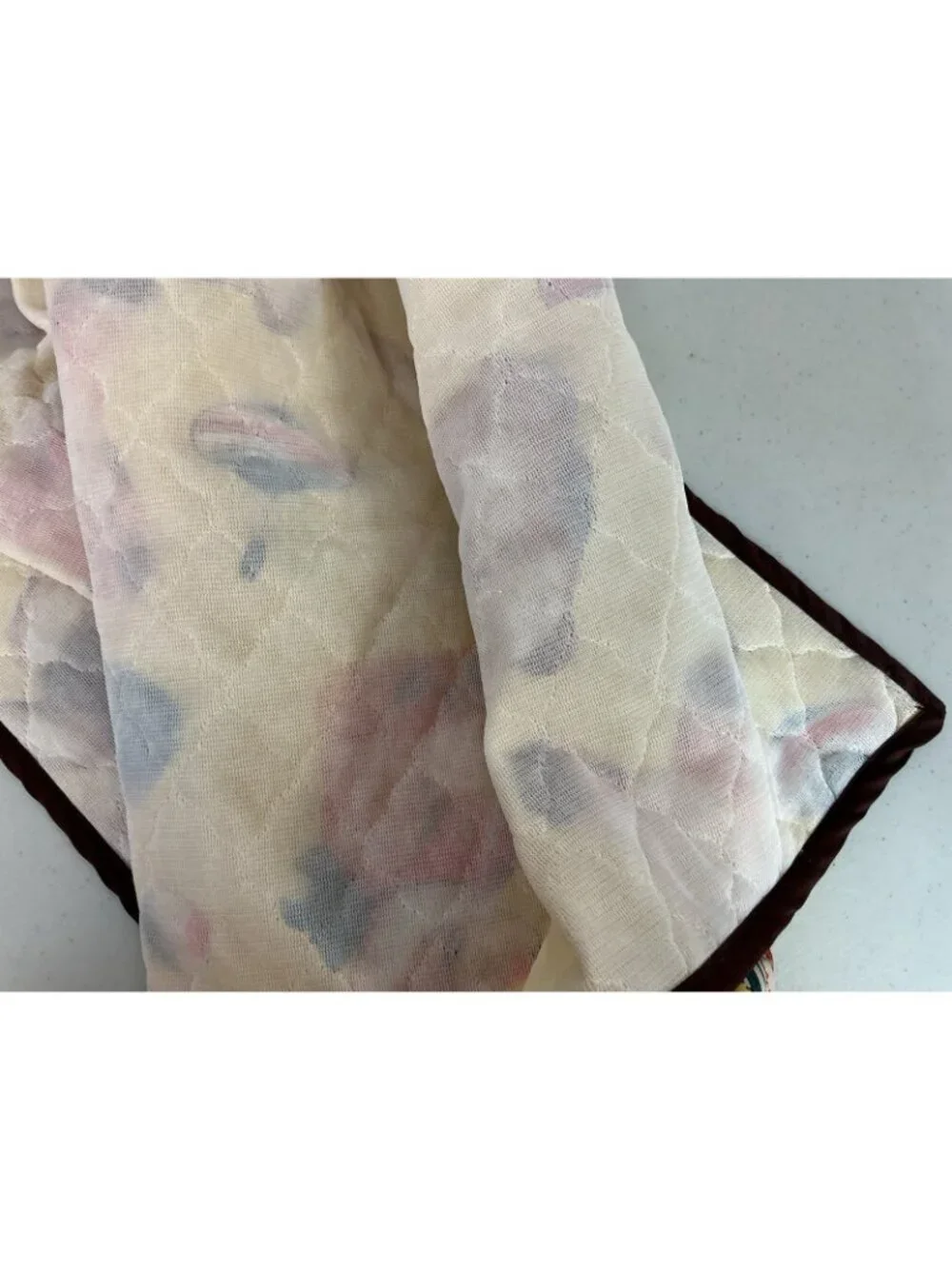 Vintage Teddy Bear Baby Blanket Quilt Made USA Excellent